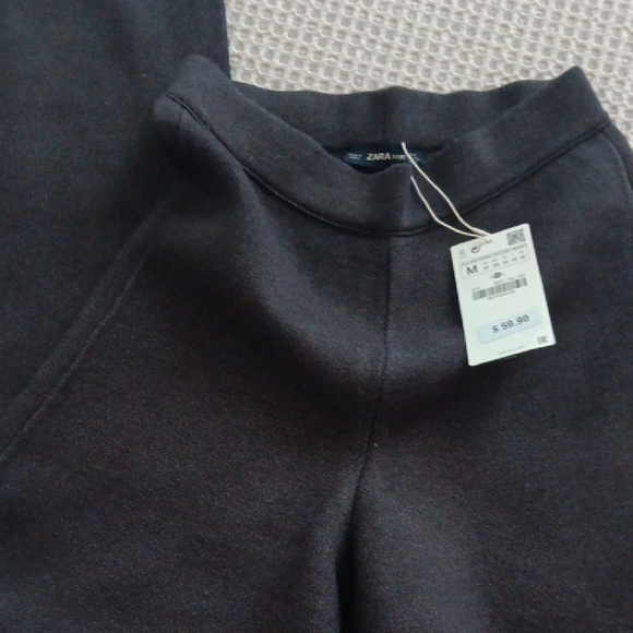 Zara Charcoal Wide Leg Pants NWT $60.00 - Picture 4 of 7